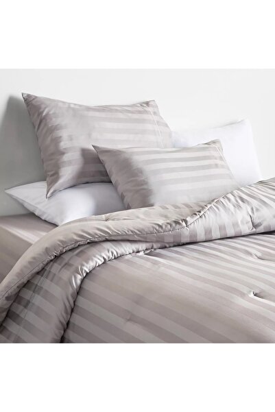 Generic Satin Stripe Pima Cotton Sateen 525 Thread Count 3-Piece Super King Comforter Set - 250x260 cm