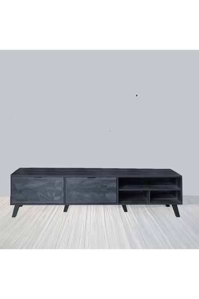 DEC22 A very distinctive TV table with a modern design, measuring 180 cm