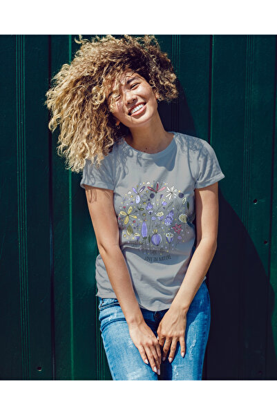MVRDAR Tricou unisex 100% bumbac Flower Power pentru femei si fete