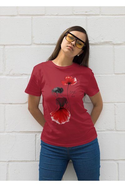 MVRDAR Tricou unisex 100% bumbac Flower Power pentru femei si fete