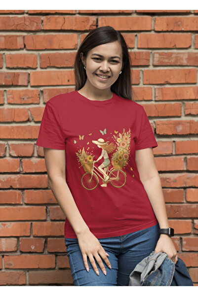 MVRDAR Tricou unisex 100% bumbac Flower Power pentru femei si fete