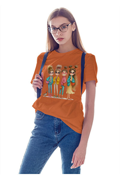 MVRDAR Tricou unisex 100% bumbac Flower Power pentru femei si fete