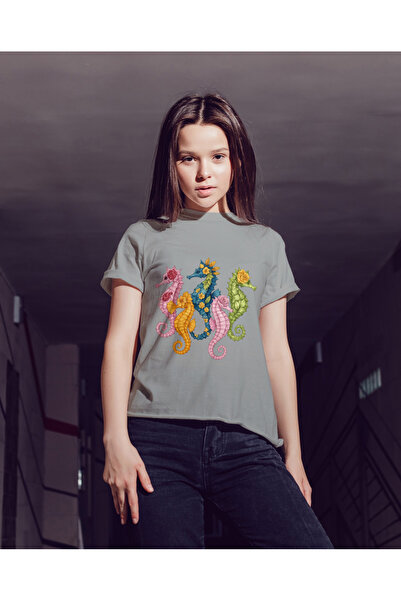 MVRDAR Tricou unisex 100% bumbac Flower Power pentru femei si fete