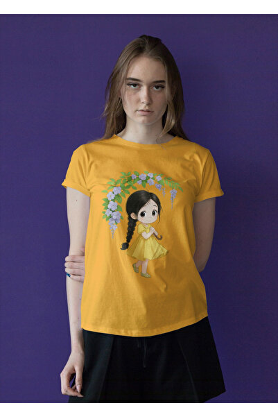 MVRDAR Tricou unisex 100% bumbac Flower Power pentru femei si fete
