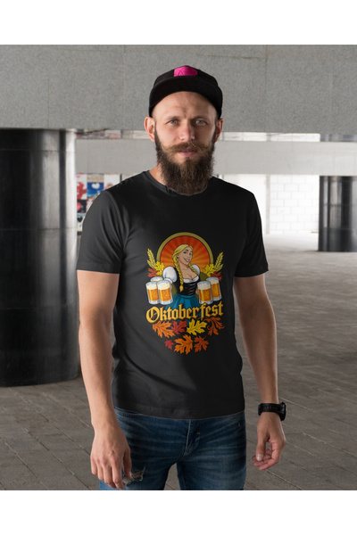 MVRDAR Tricou unisex din bumbac 100% cu motive Oktoberfest, bere si alcool