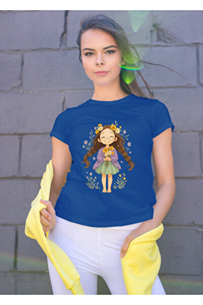 MVRDAR Tricou unisex 100% bumbac Flower Power pentru femei si fete