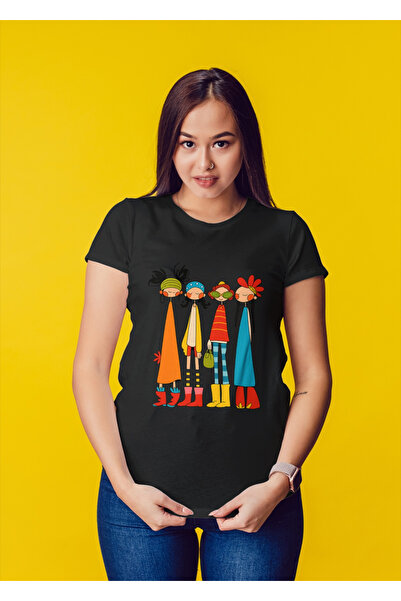 MVRDAR Tricou unisex 100% bumbac Flower Power pentru femei si fete