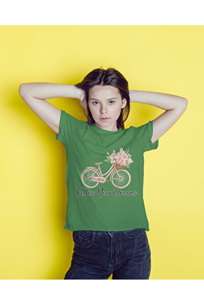 MVRDAR Tricou unisex 100% bumbac Flower Power pentru femei si fete