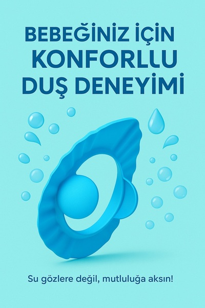 Genel Markalar mavi Baby Shower Banyo Bonesi Yumuşak Duş Başlığı Şapka Yıkama...