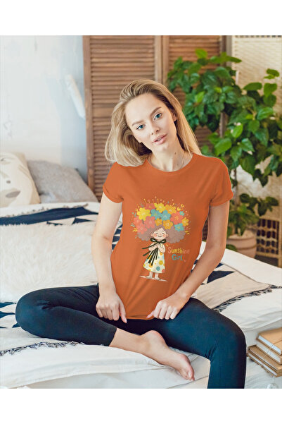 MVRDAR Tricou unisex 100% bumbac Flower Power pentru femei si fete