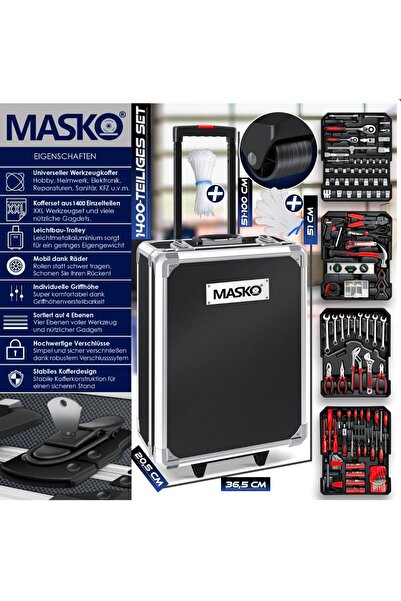 MASKO 1400 parçayla dolu alet çantası