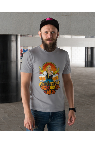 MVRDAR Unisex 100% cotton T-shirt with Oktoberfest, beer and alcohol motifs