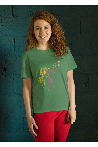 MVRDAR Tricou unisex 100% bumbac Flower Power pentru femei si fete