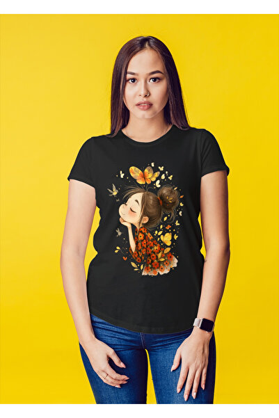 MVRDAR Tricou unisex 100% bumbac Flower Power pentru femei si fete