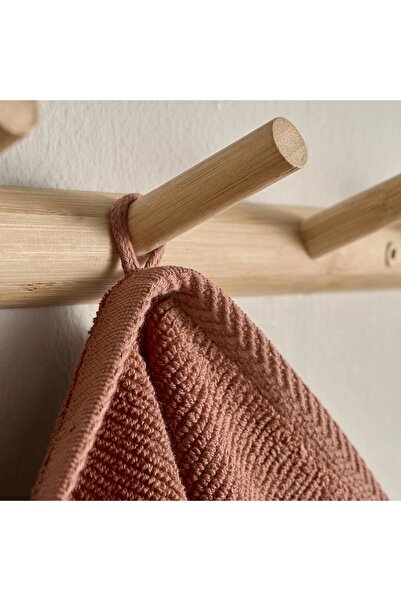 Generic Ribbed 4-Piece Turkish Cotton Fingertip Towel Set - 30x30 cm