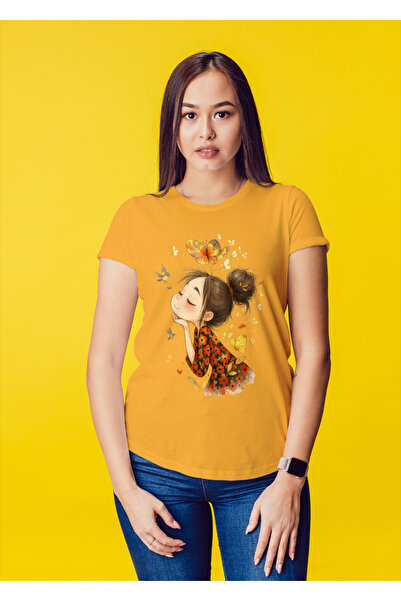 MVRDAR Tricou unisex 100% bumbac Flower Power pentru femei si fete