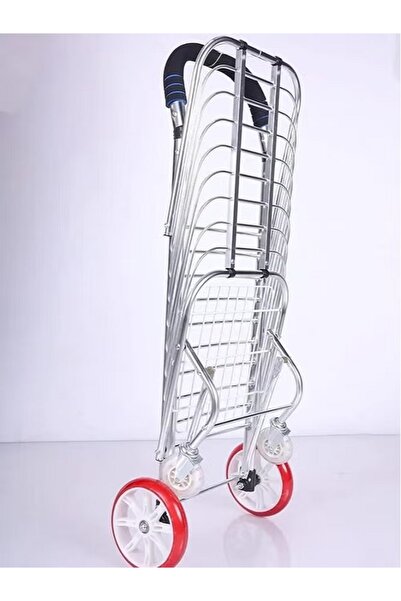 Generic Murano 4-Wheel Folding Shopping Cart, Silver