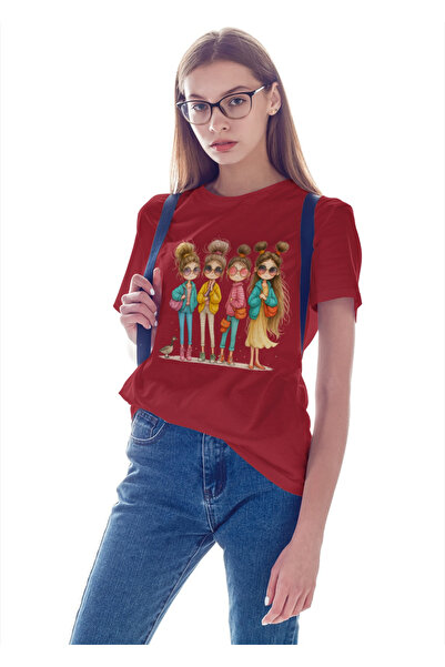 MVRDAR Tricou unisex 100% bumbac Flower Power pentru femei si fete