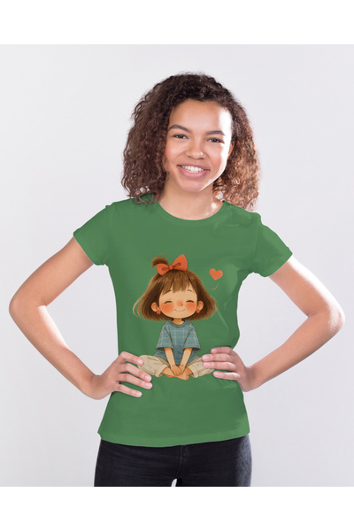 MVRDAR Tricou unisex 100% bumbac Flower Power pentru femei si fete