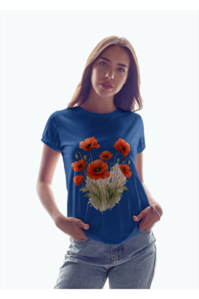 MVRDAR Tricou unisex 100% bumbac Flower Power pentru femei si fete
