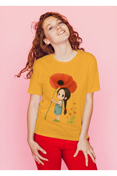 MVRDAR Tricou unisex 100% bumbac Flower Power pentru femei si fete