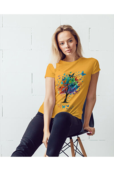 MVRDAR Tricou unisex 100% bumbac Flower Power pentru femei si fete