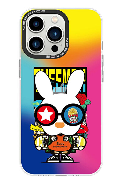 NewFace غطاء حماية لهاتف آيفون 14 برو من إس بي تي آر إن إس بنمط إستوريل - إست...