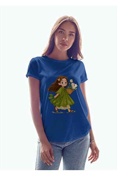 MVRDAR Tricou unisex 100% bumbac Flower Power pentru femei si fete