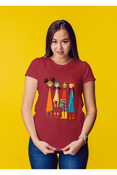 MVRDAR Tricou unisex 100% bumbac Flower Power pentru femei si fete