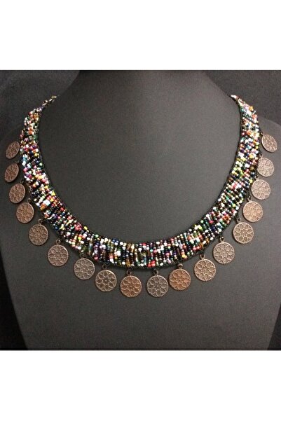 Birtakı'm Şeyler Otantik el örgüsü pullu kolye