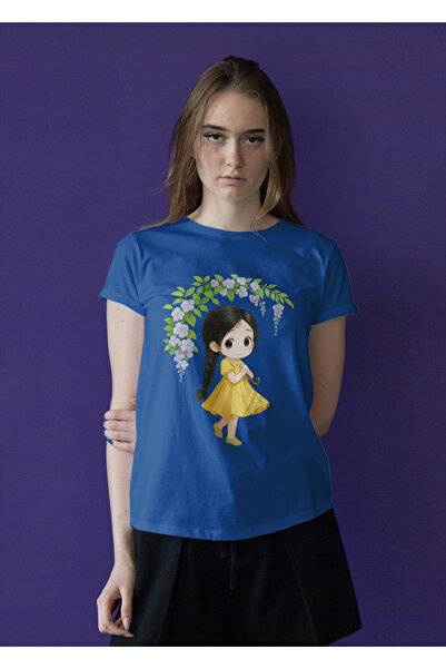 MVRDAR Tricou unisex 100% bumbac Flower Power pentru femei si fete