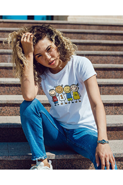 MVRDAR Tricou unisex 100% bumbac Flower Power pentru femei si fete