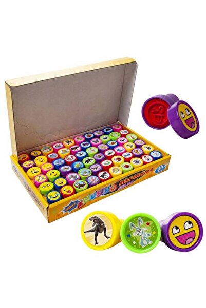 KESNUP Σετ 60 μη τοξικών παιδικών σφραγίδων 3+ Πολύχρωμες