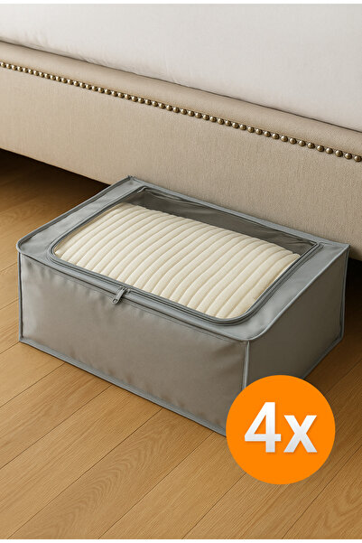 SER&YAT Набір для зберігання під ліжком │ Набір з 18 органайзерами | Органайзери для зберігання з блискавкою та вікном & Мішки