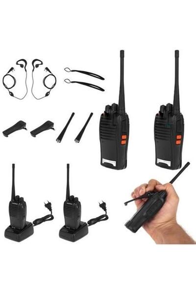 KESNUP Set de 2 stații walkie-talkie 6 km Negre