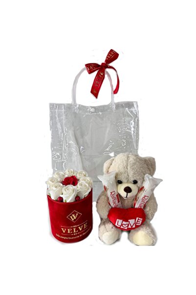 velve Ειδικό πακέτο Αγίου Βαλεντίνου, αρκουδάκι 25εκ., σύνθεση με πραλίνα και...