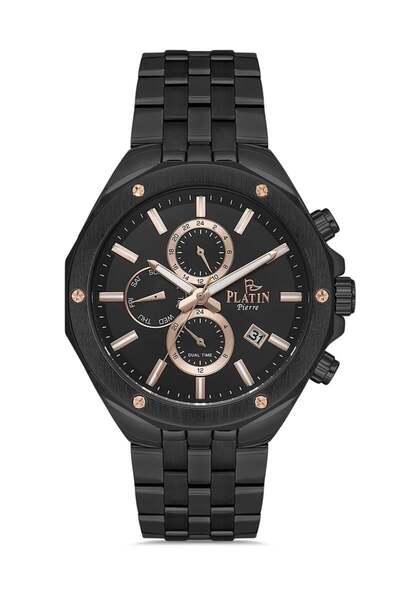 Platin Pierre Hds-Pl-1192Ga-G2 Steel Cord Functions Active Men's Wristwatch