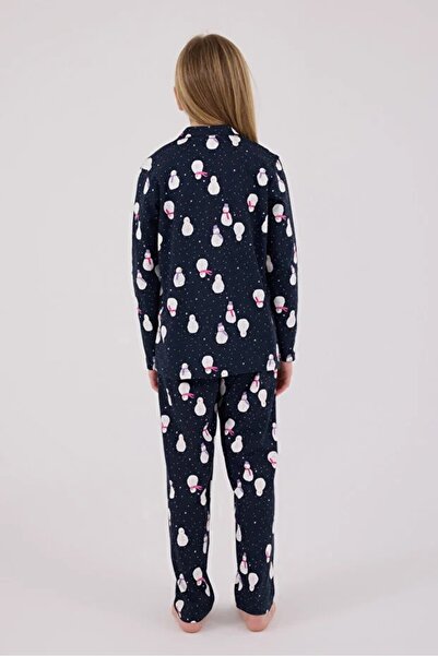 Rolypoly Roly Poly 100% Cotton Shirt Collar Front Buttoned Long Sleeve Girls' Pajama Set