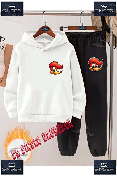 SS SİNSER Παιδικό Unisex Σετ Φόρμας με Κουκούλα με Ειδική Στάμπα "AGACKAKAN K...