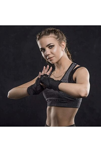 KESNUP Set de 2 bandaje de box din bumbac 400x5 cm Negre