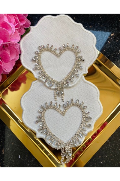 ELÇİÇEK HOME Presentation Napkin, Cocktail Napkin, Coffee Side Presentation Napkin 2Pcs