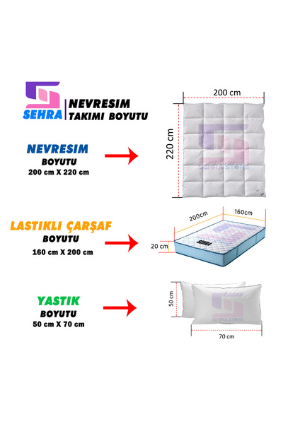 sehra Cotton Double Quilt Duvet Cover Set + Fitted Sheet + 2 Pillowcases Bedding Set Heart Pattern