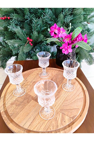 Madame Coco Audrey Footed Coffee Side Glass Set of 4 - 40 ml