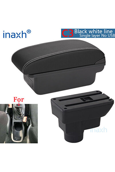Choice3 صندوق مسند ذراع أوبل كورسا D أسود وأبيض C3 بدون منفذ USB، جزء داخلي ل...