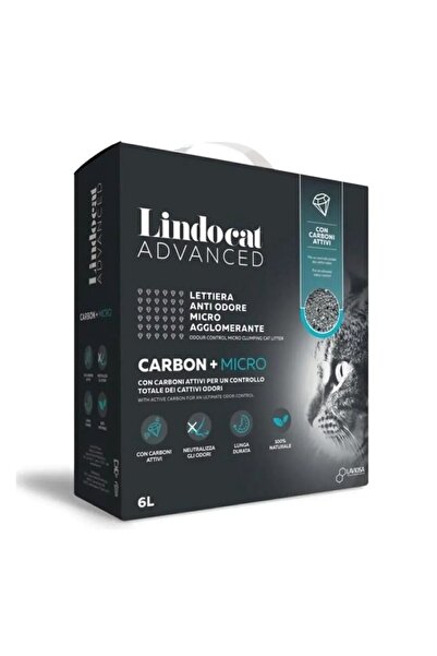 Lindo Cat Advanced Carbon + Micro Aktif Karbonlu Topaklaşan Kedi Kumu 6 Lt.