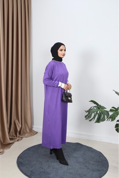 NİSUM MODA Mercerized Dress with Glitter Detail