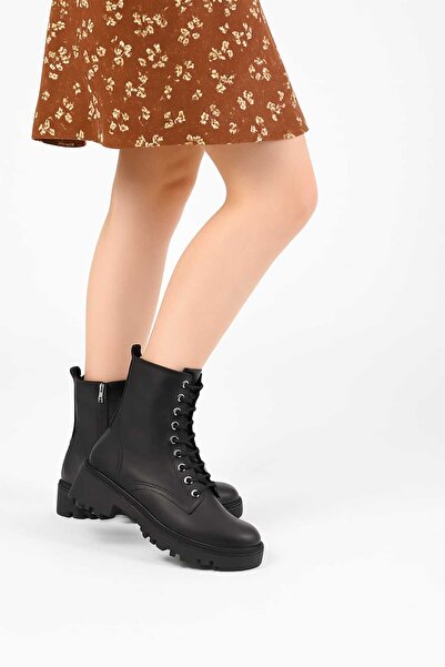 Bonjey Kadın Kürklü Postal Bot – Su Geçirmez, Kaymaz Taban, Orta Topuk