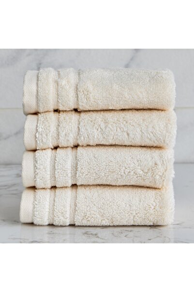 Generic Egyptian 4-Piece 600 GSM Cotton Fingertip Towel Set - 30x30 cm