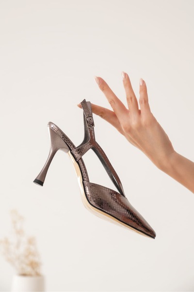 ETİLER COLLECTION Violet Women's Platinum Heeled Shoes