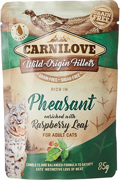 Carnilove طعام رطب للقطط البالغة مدعم بأوراق التوت (أكياس طعام رطب) 85 غرام